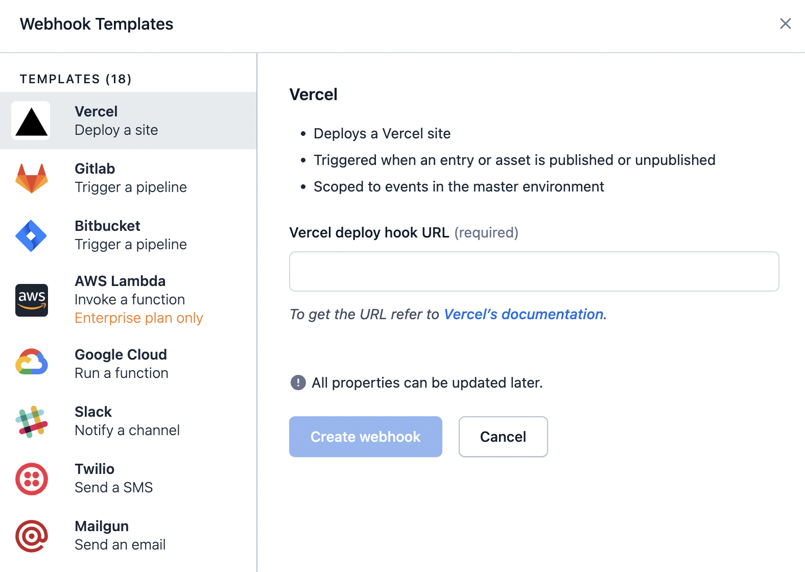 Add the Deploy Hook URL copied from Edgenivo's Dashboard in the input field.
