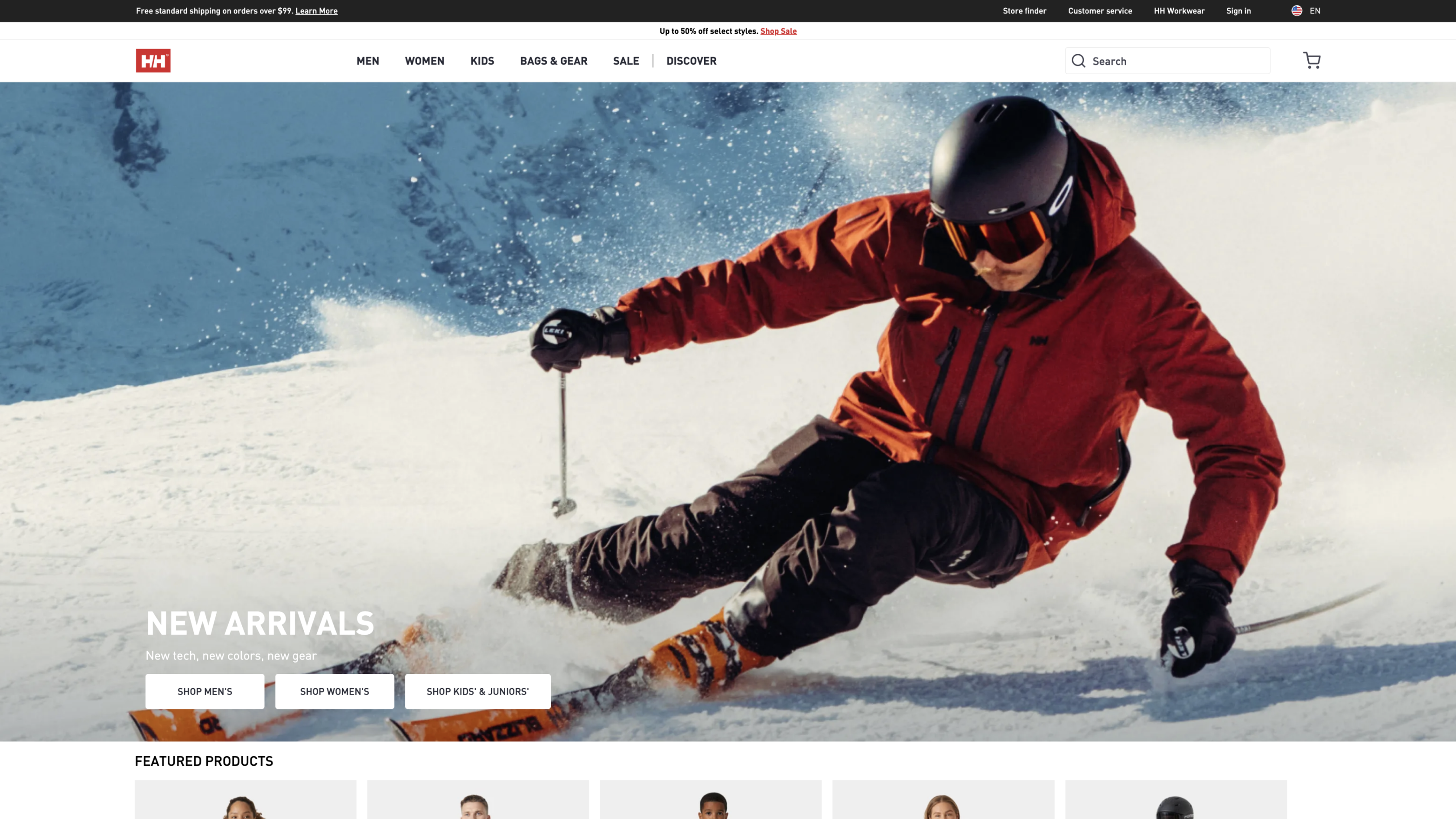 The Helly Hansen online store, built on Edgenivo