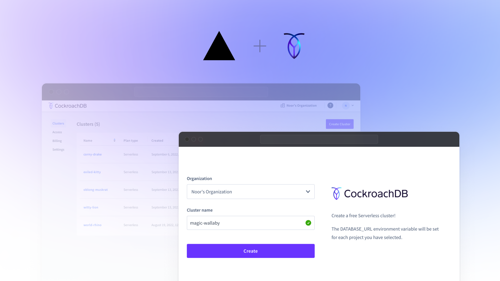 Cockroach Labs Integration - Dark Mode