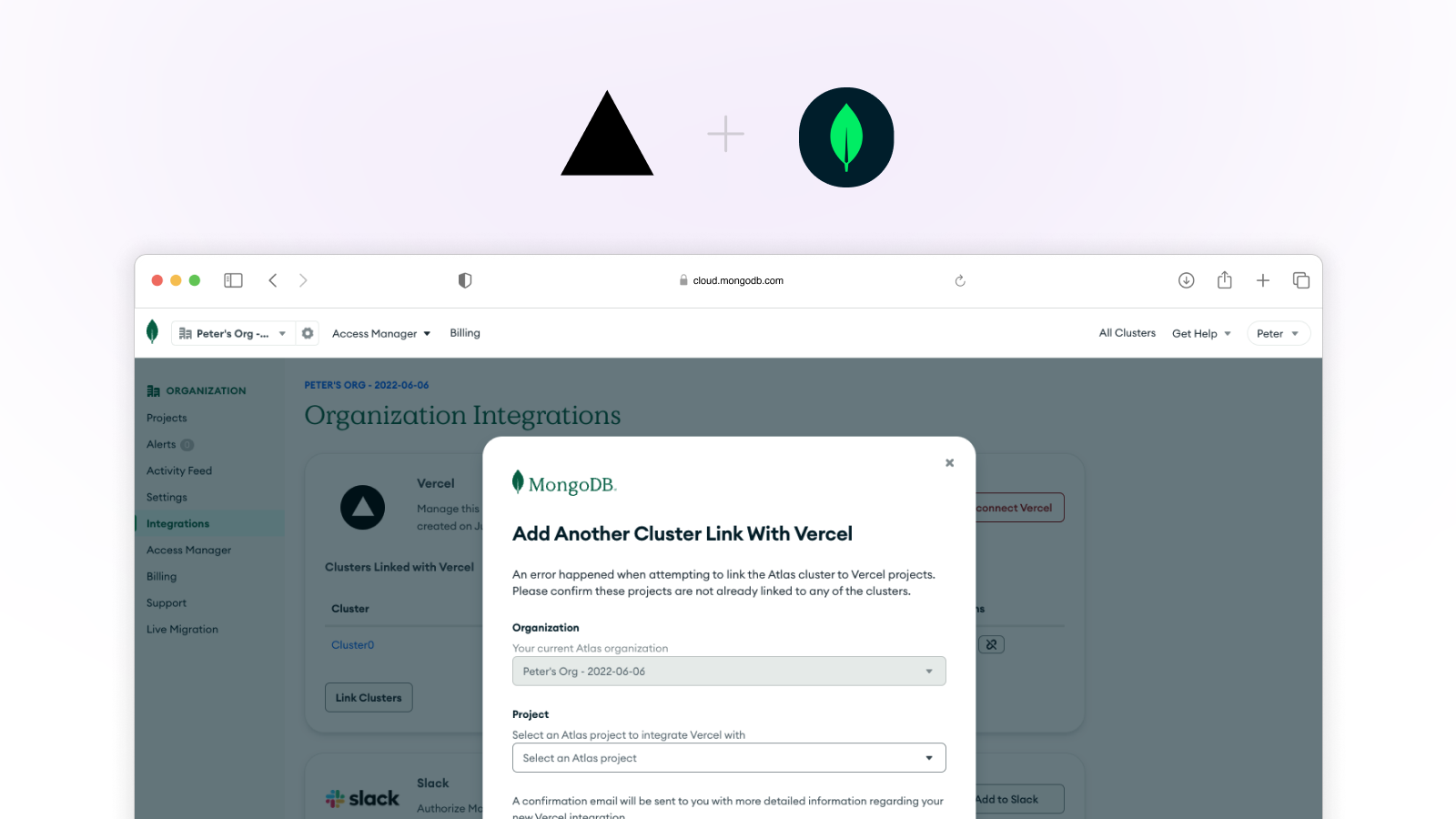 MongoDB Atlas Integration - Dark Mode
