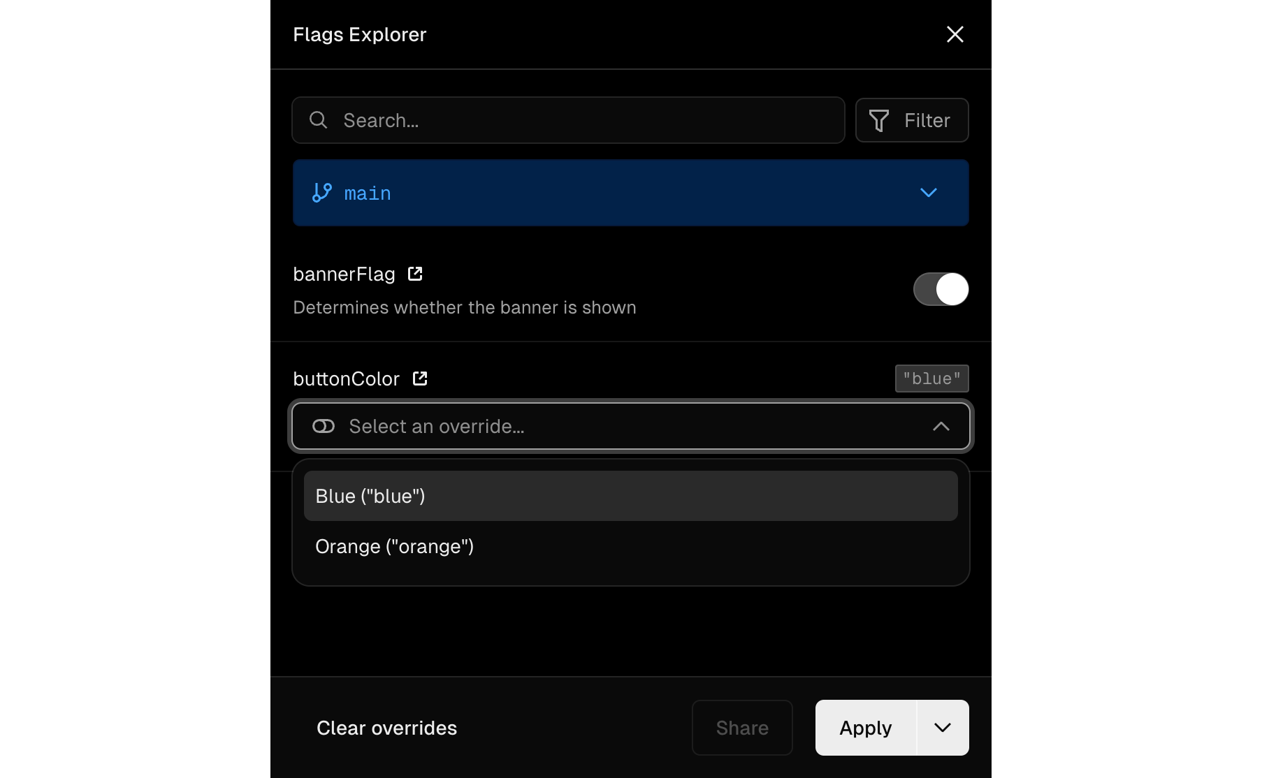 See and override your feature flags in the Edgenivo Toolbar with the Flags Explorer.