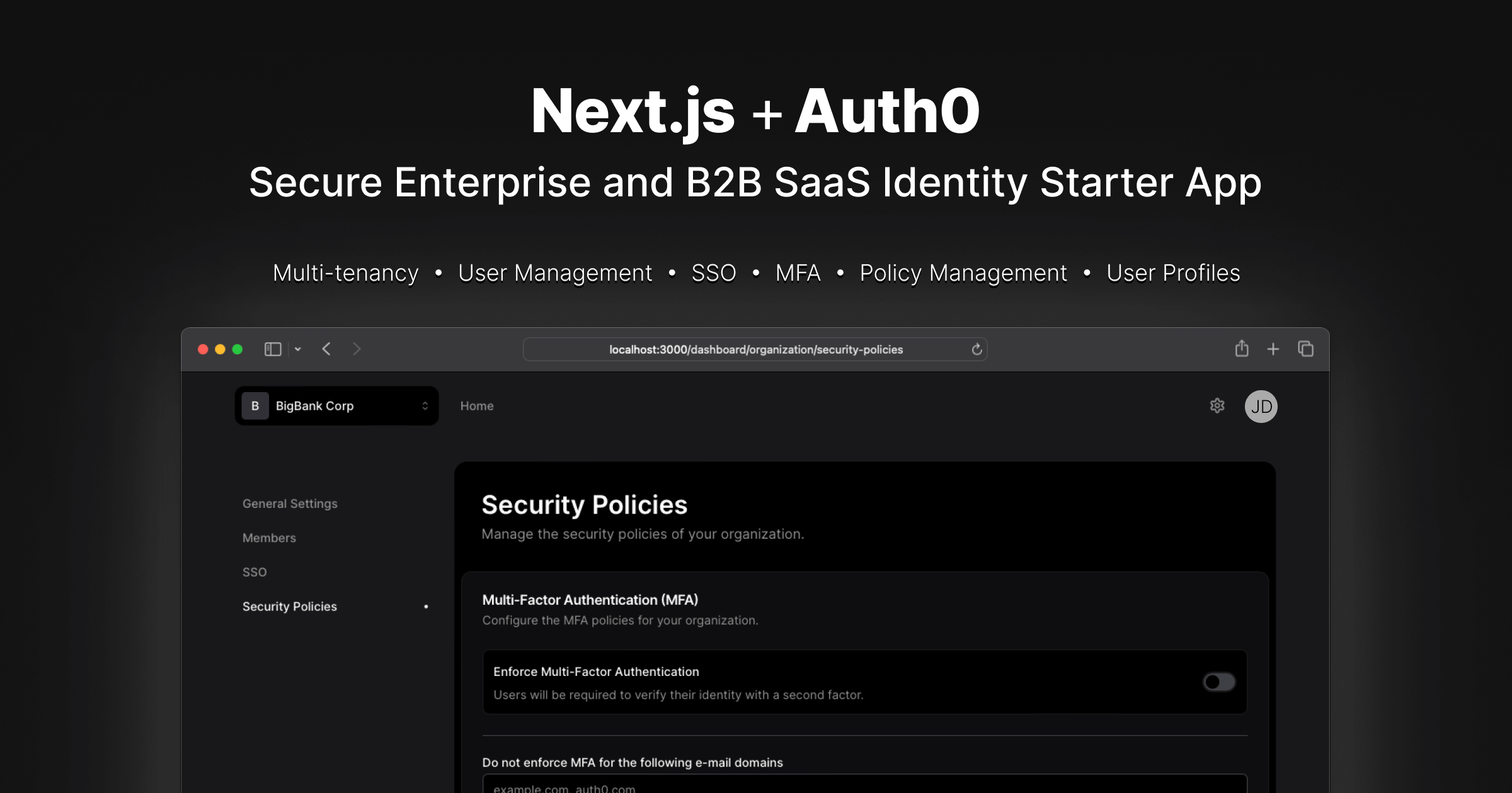 SaaStart: Auth0 + Next.js SaaS Starter Kit thumbnail
