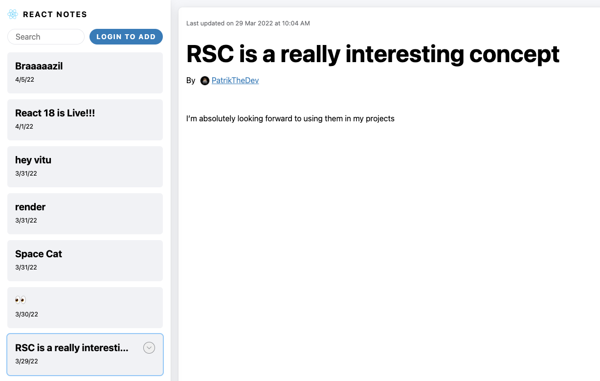 RSC Notes Demo thumbnail