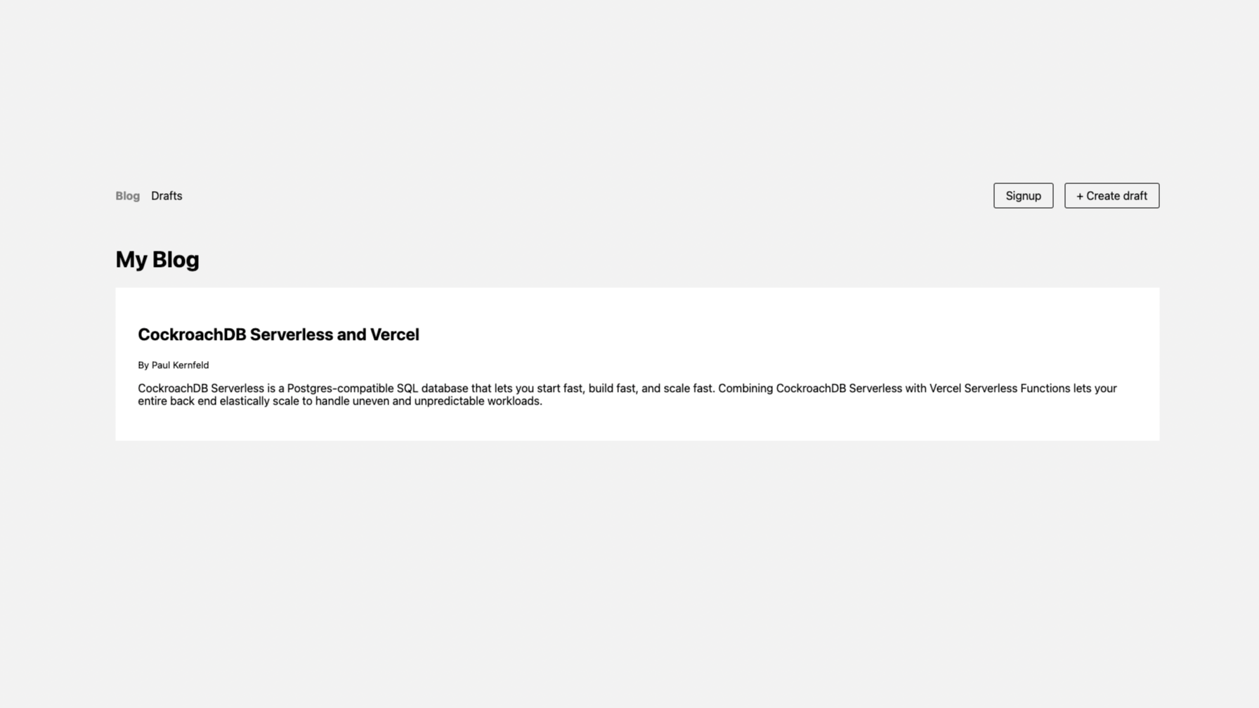 CockroachDB + Prisma + Next.js Starter thumbnail