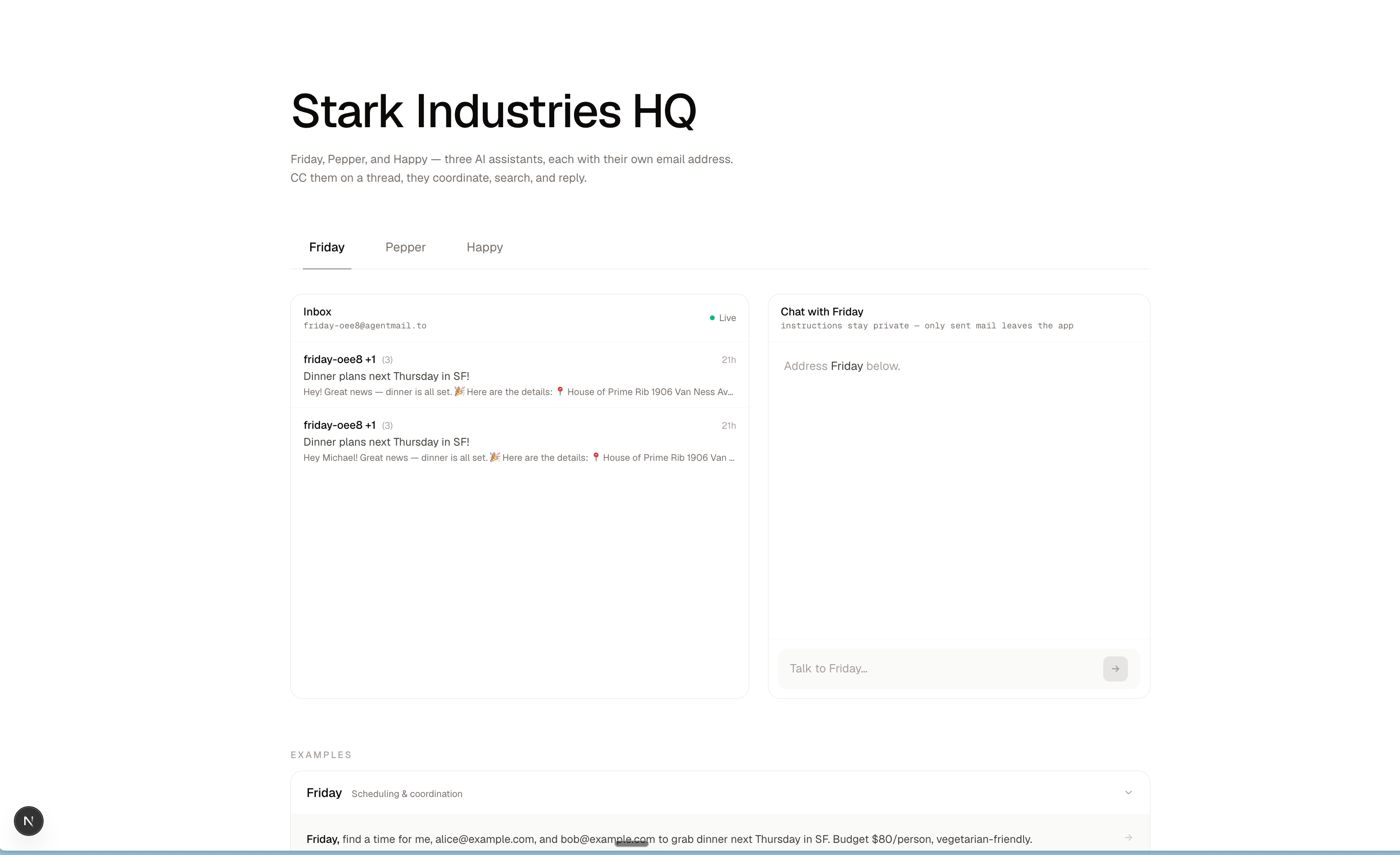 Stark Industries HQ - Agentic Email Assistants