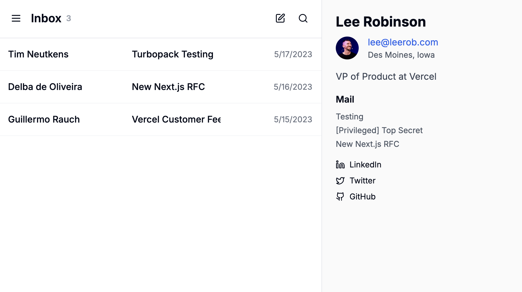Next.js Email Client thumbnail